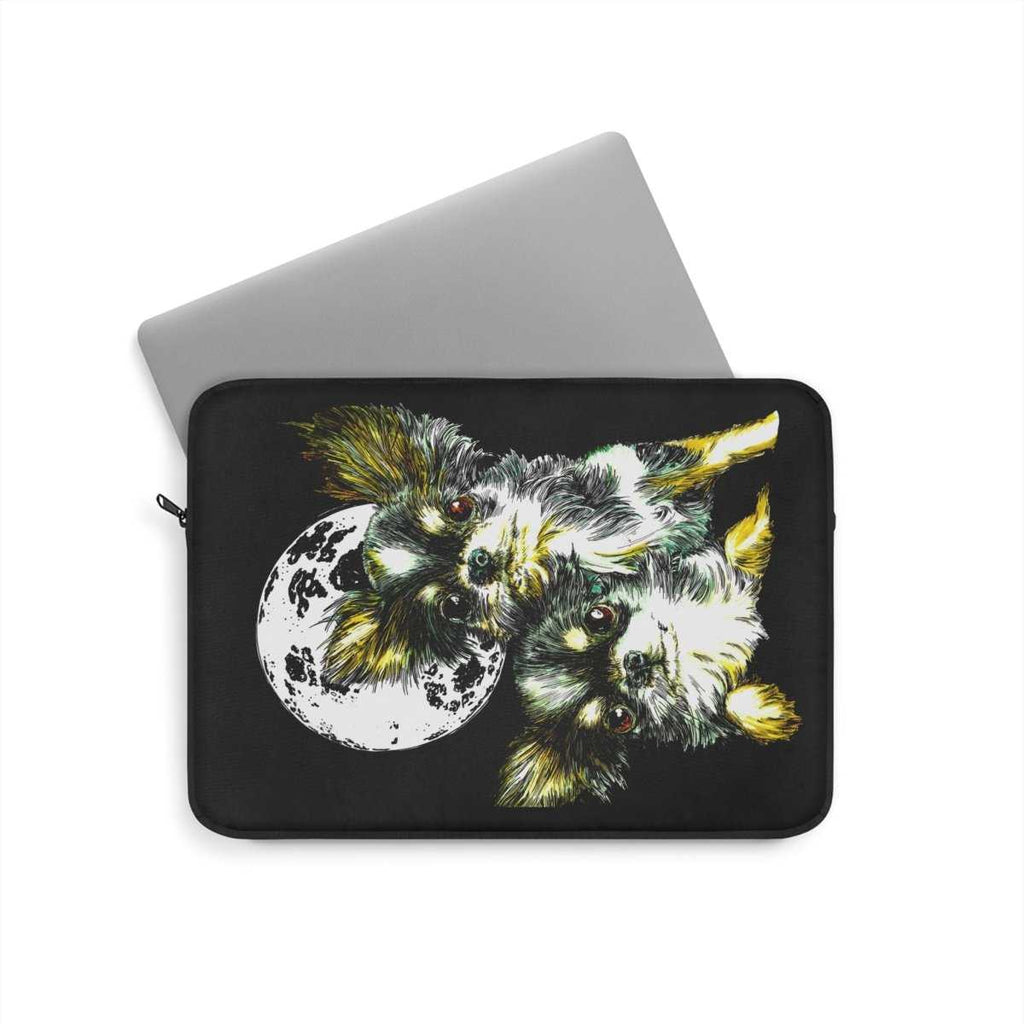 Moonlit Chihuahua Laptop Sleeve - Cute Dog Art for Pet Lovers - Curran Artworks