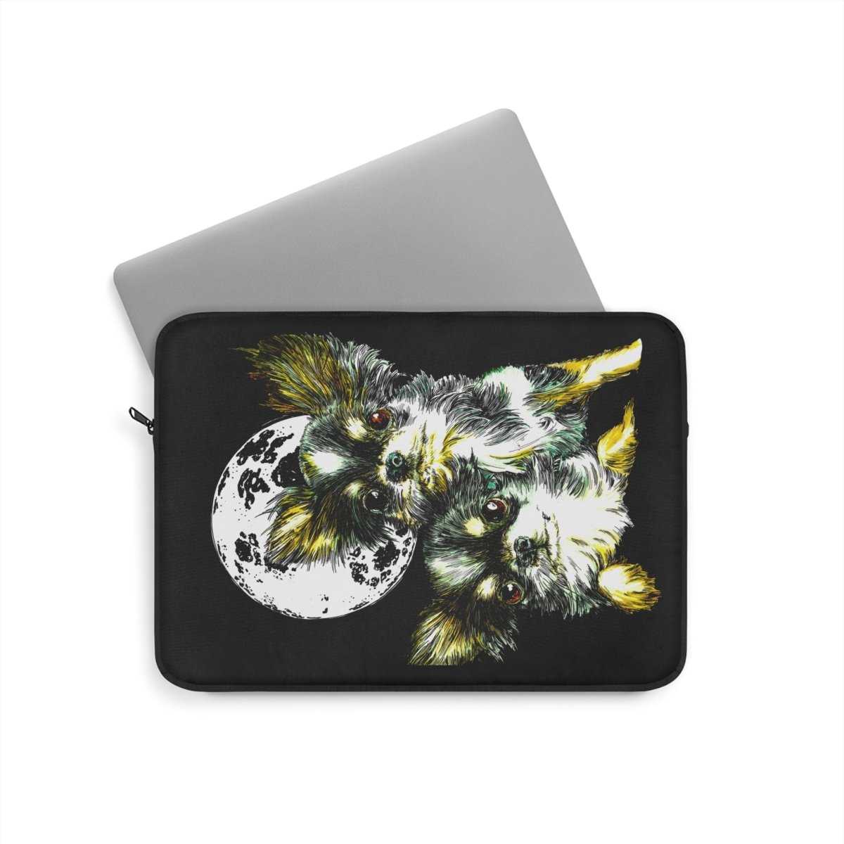 Moonlit Chihuahua Laptop Sleeve - Cute Dog Art for Pet Lovers - Curran Artworks