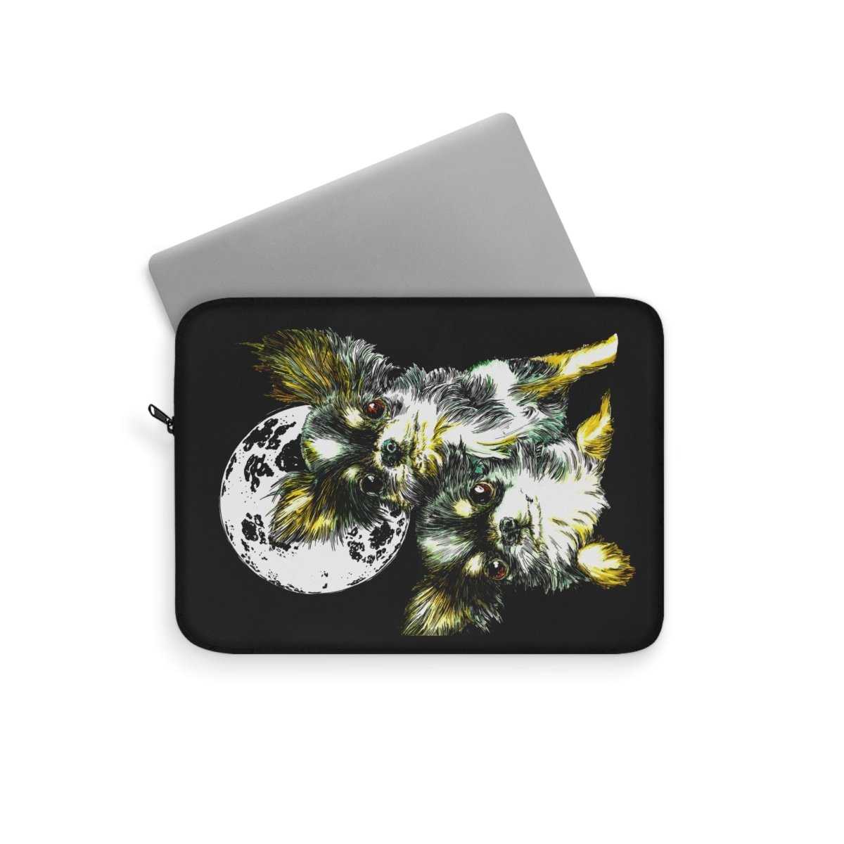 Moonlit Chihuahua Laptop Sleeve - Cute Dog Art for Pet Lovers - Curran Artworks
