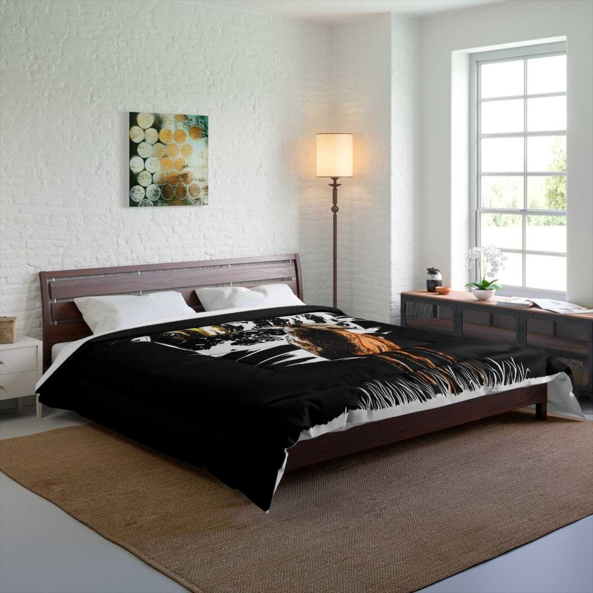 Moonlit Deer Comforter | Cozy Wildlife Bedding for Nature Lovers - Curran Artworks