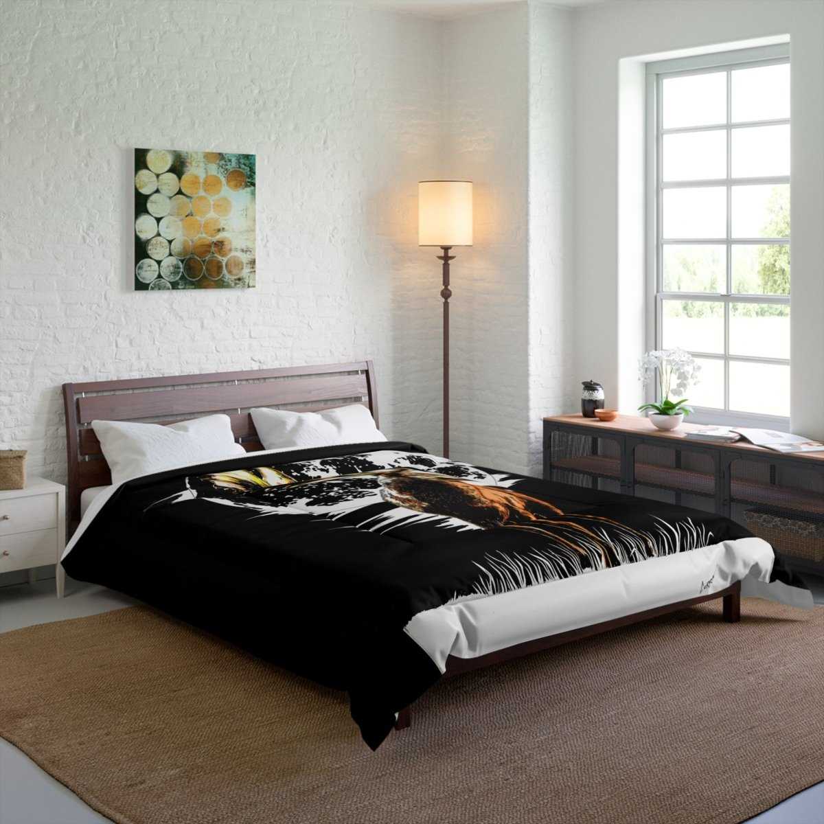 Moonlit Deer Comforter | Cozy Wildlife Bedding for Nature Lovers - Curran Artworks
