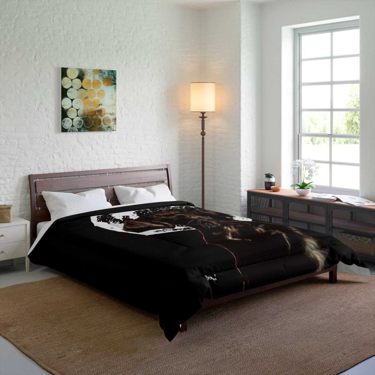 Moonlit Dog Comforter - Cozy Blanket for Pet Lovers - Curran Artworks