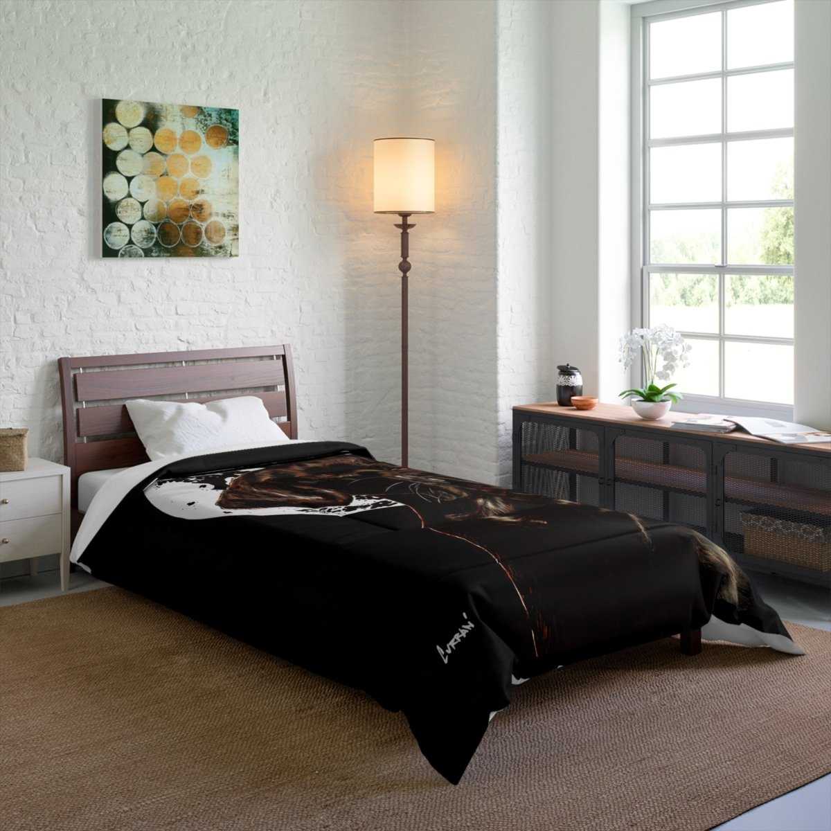 Moonlit Dog Comforter - Cozy Blanket for Pet Lovers - Curran Artworks