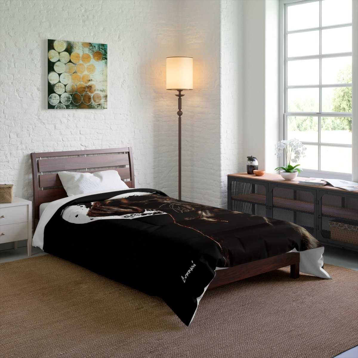 Moonlit Dog Comforter - Cozy Blanket for Pet Lovers - Curran Artworks