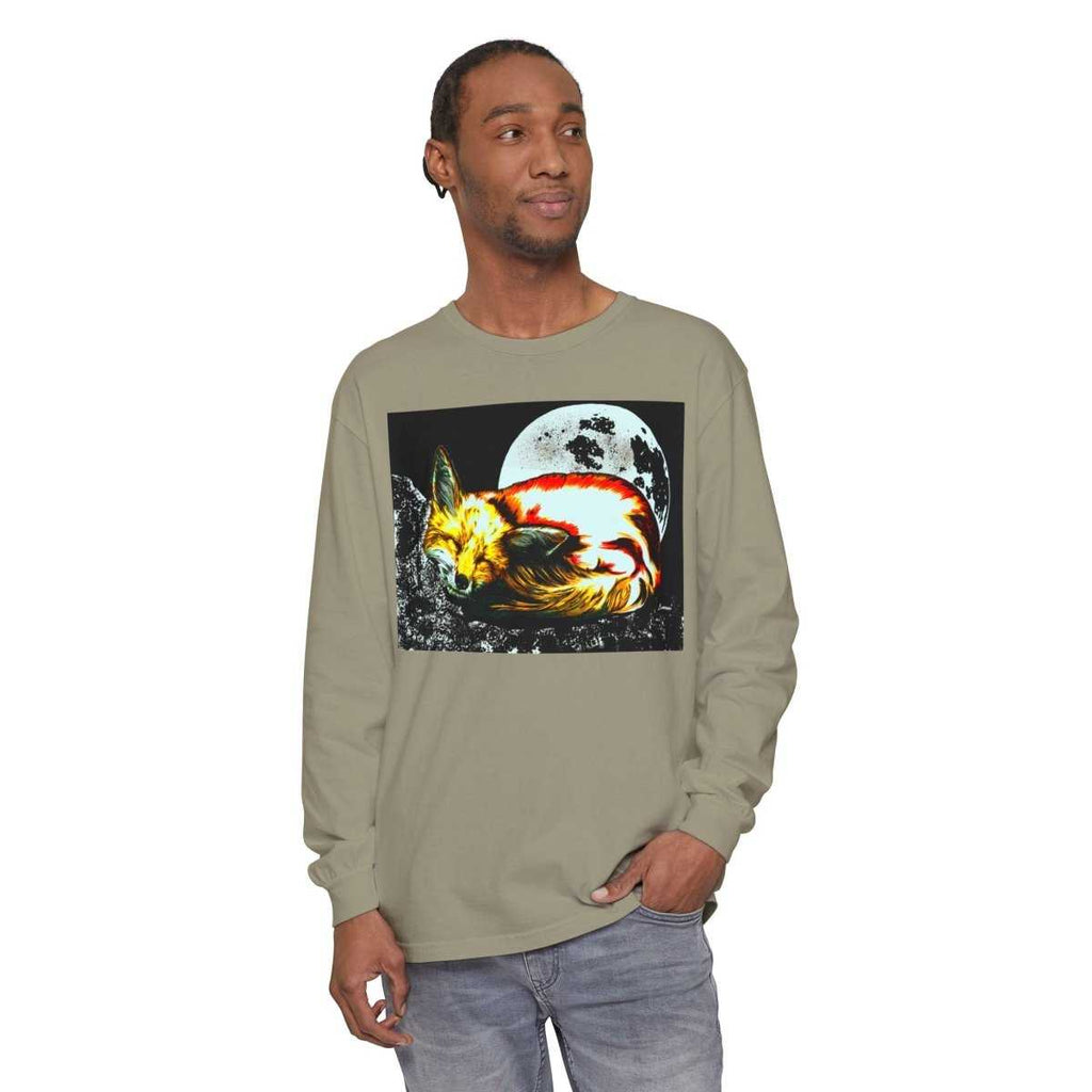 Red Fox Long Sleeve T-Shirt | Unisex Garment-Dyed Tee