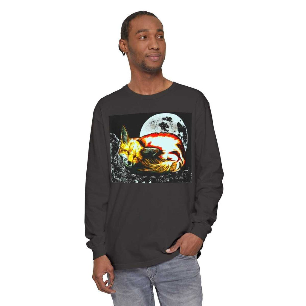 Red Fox Long Sleeve T-Shirt | Unisex Garment-Dyed Tee