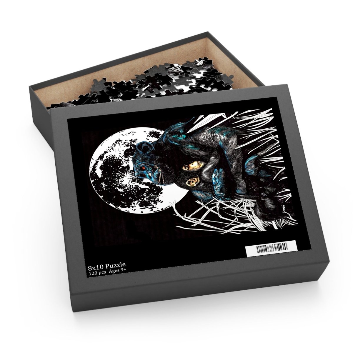 Moonlit Gorilla and Child Puzzle - 120, 252, 500 - Piece Jigsaw for Animal Lovers - Curran Artworks