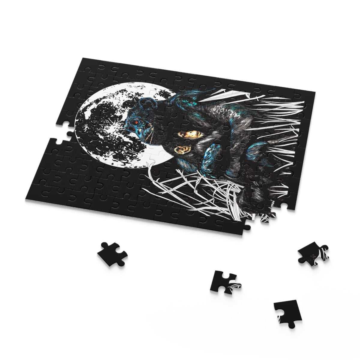 Moonlit Gorilla and Child Puzzle - 120, 252, 500 - Piece Jigsaw for Animal Lovers - Curran Artworks