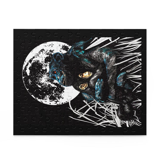 Moonlit Gorilla and Child Puzzle - 120, 252, 500 - Piece Jigsaw for Animal Lovers - Curran Artworks