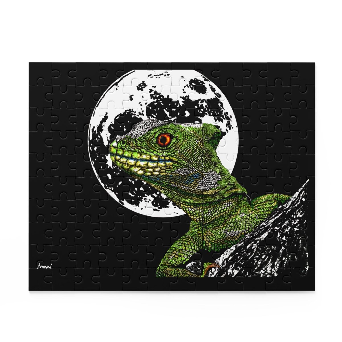 Moonlit Lizard Puzzle - 120, 252, 500 - Piece - Curran Artworks