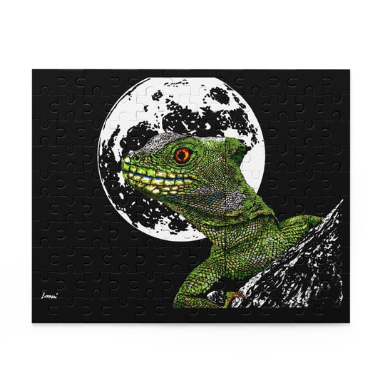 Moonlit Lizard Puzzle - 120, 252, 500 - Piece - Curran Artworks
