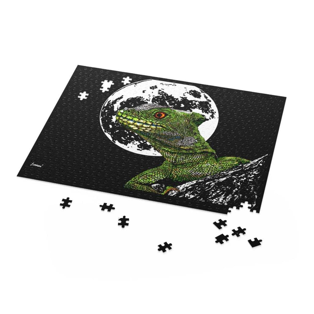 Moonlit Lizard Puzzle - 120, 252, 500 - Piece - Curran Artworks