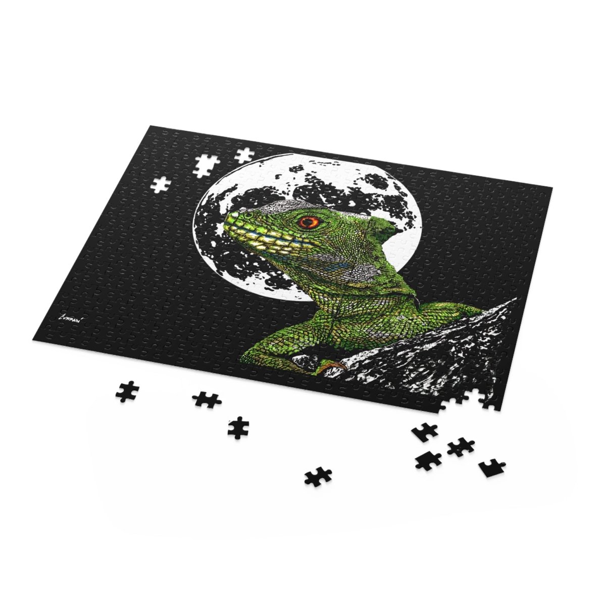 Moonlit Lizard Puzzle - 120, 252, 500 - Piece - Curran Artworks
