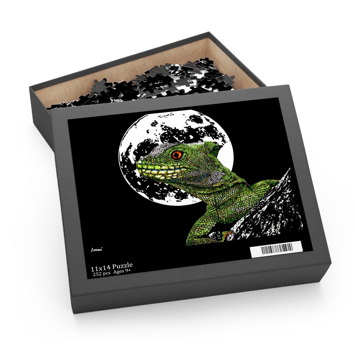 Moonlit Lizard Puzzle - 120, 252, 500 - Piece - Curran Artworks