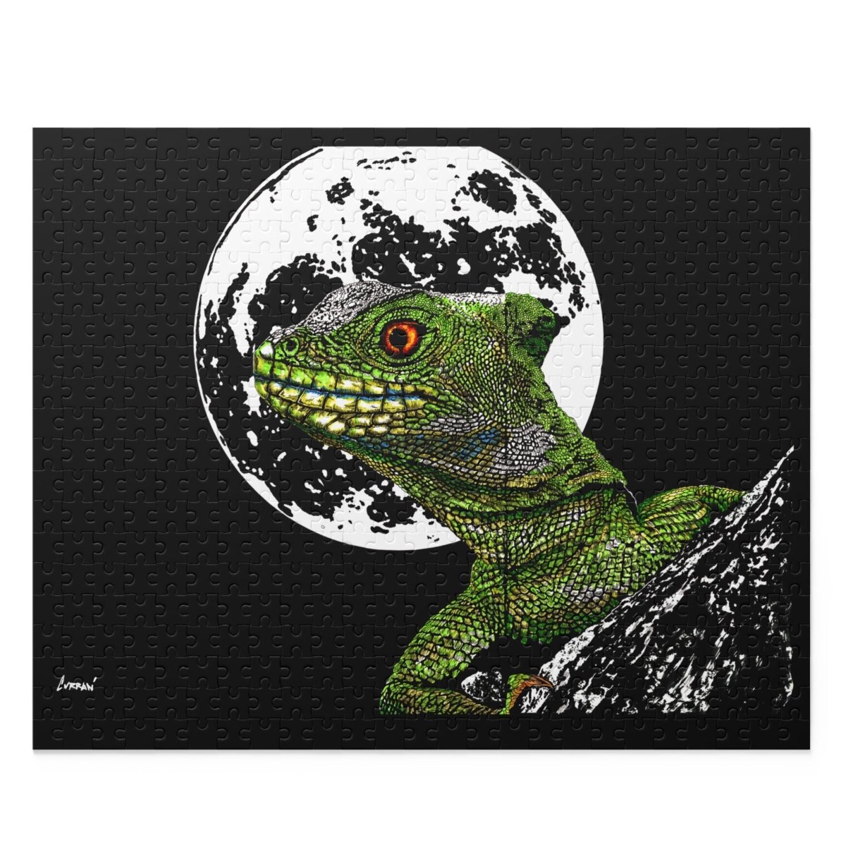 Moonlit Lizard Puzzle - 120, 252, 500 - Piece - Curran Artworks