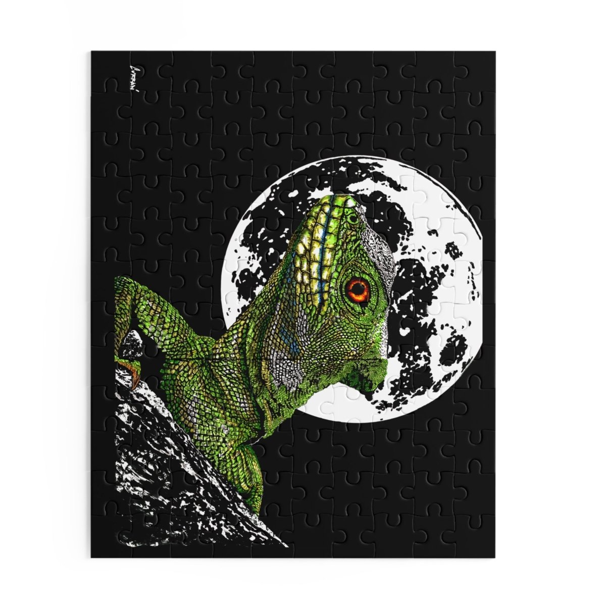 Moonlit Lizard Puzzle - 120, 252, 500 - Piece - Curran Artworks