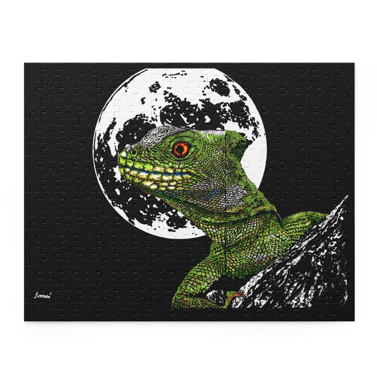 Moonlit Lizard Puzzle - 120, 252, 500 - Piece - Curran Artworks