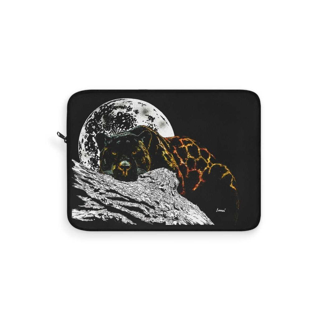 Moonlit Panther Laptop Sleeve - Ideal for Nature Lovers and Adventurers - Curran Artworks
