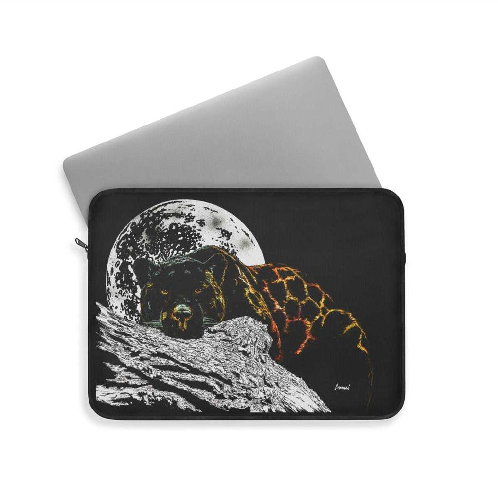 Moonlit Panther Laptop Sleeve - Ideal for Nature Lovers and Adventurers - Curran Artworks
