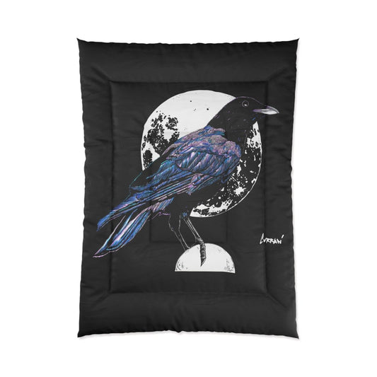 Mystical Crow Comforter – Cozy Home Decor for Dark Aesthetic Lovers - Curran Artworks