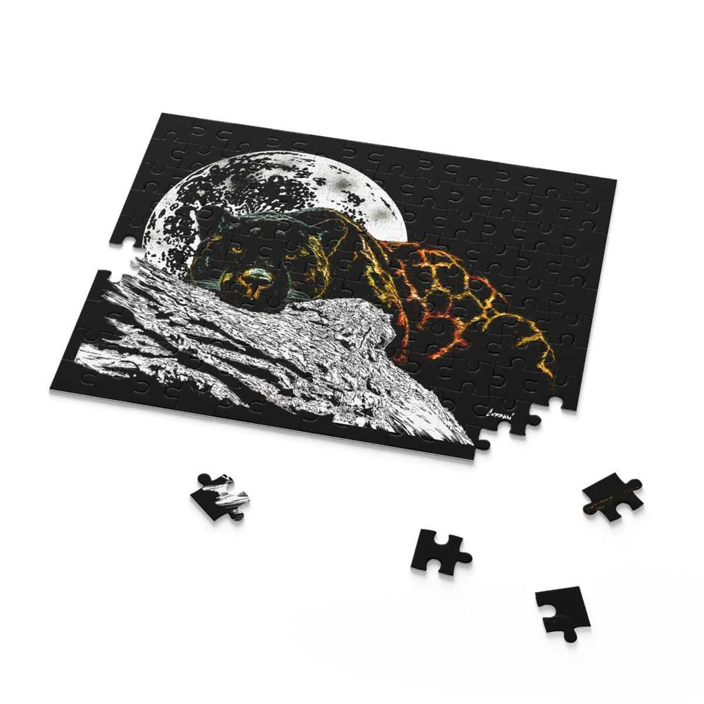 Mystical Hand Drawn Panther Art Puzzle - 500 - Piece Jigsaw for Nature Lovers - Curran Artworks