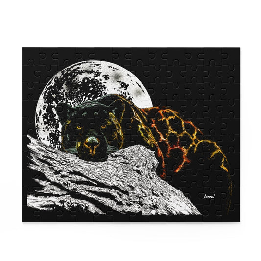 Mystical Hand Drawn Panther Art Puzzle - 500 - Piece Jigsaw for Nature Lovers - Curran Artworks