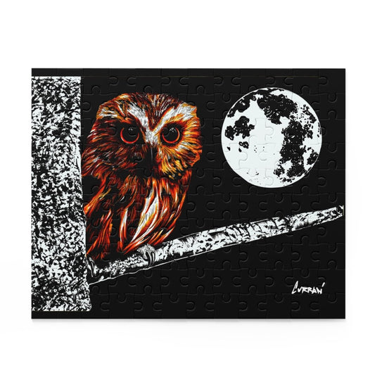 Mystical Night Owl Puzzle - 120, 252, 500 - Piece Jigsaw for Nature Lovers - Curran Artworks