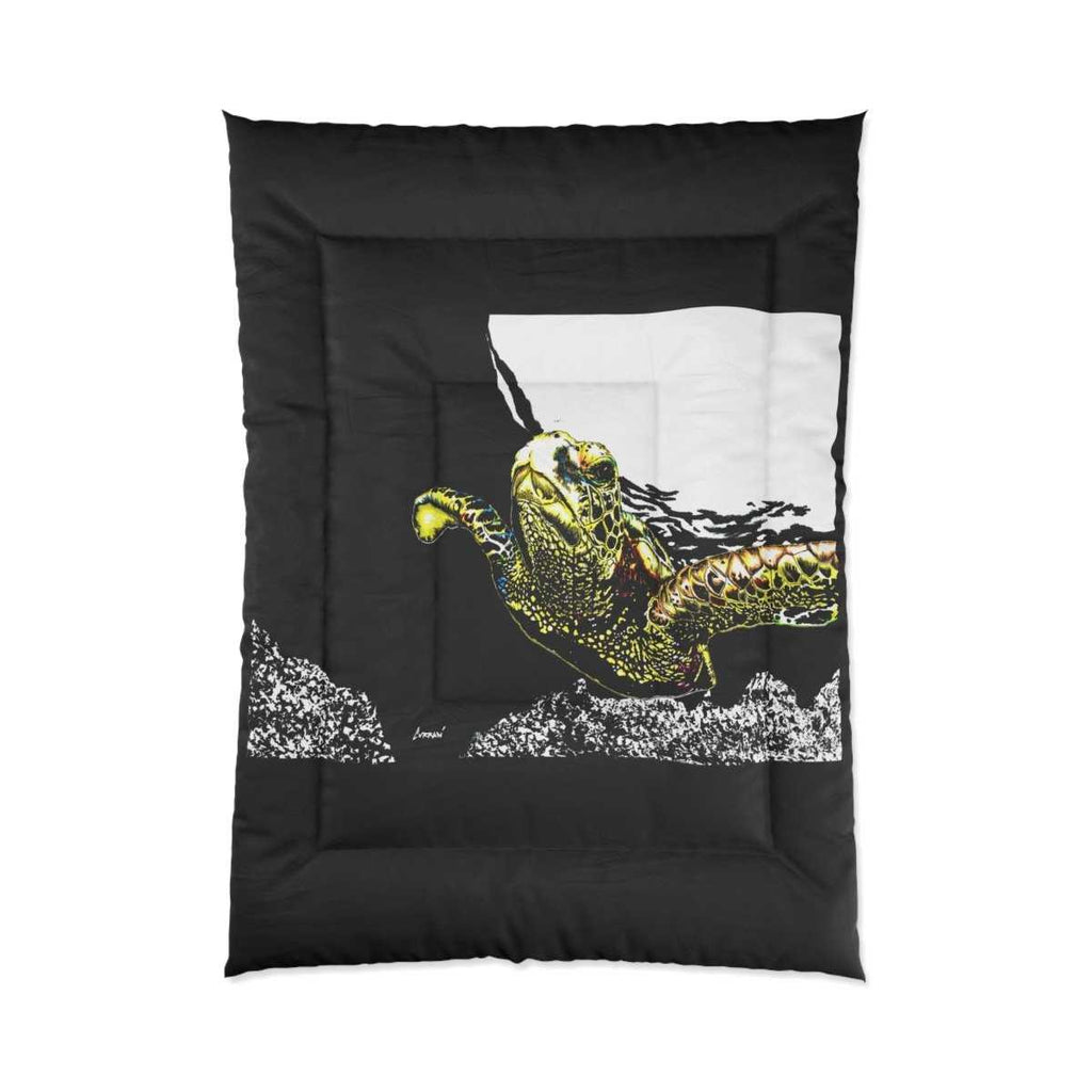 Ocean Turtle Comforter - Stylish Bedding for Nature Lovers - Curran Artworks