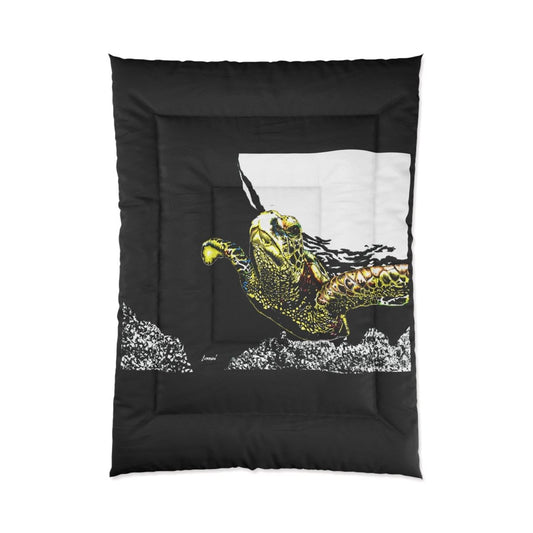 Ocean Turtle Comforter - Stylish Bedding for Nature Lovers - Curran Artworks