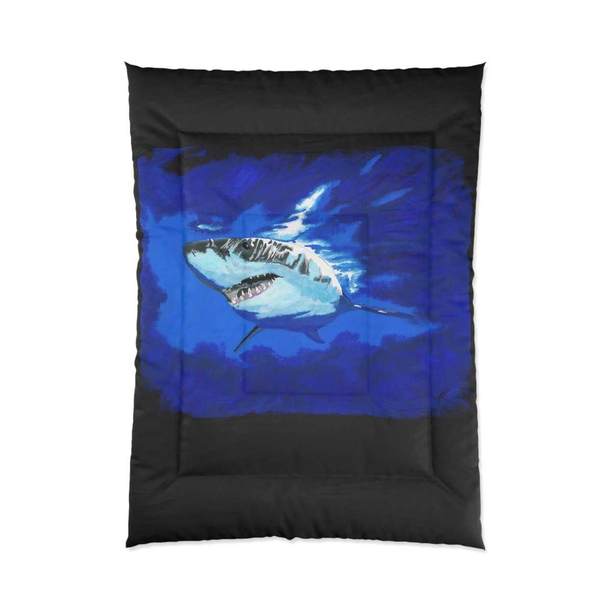 Oceanic Shark Comforter - Cozy Bedding for Sea Life Lovers - Curran Artworks