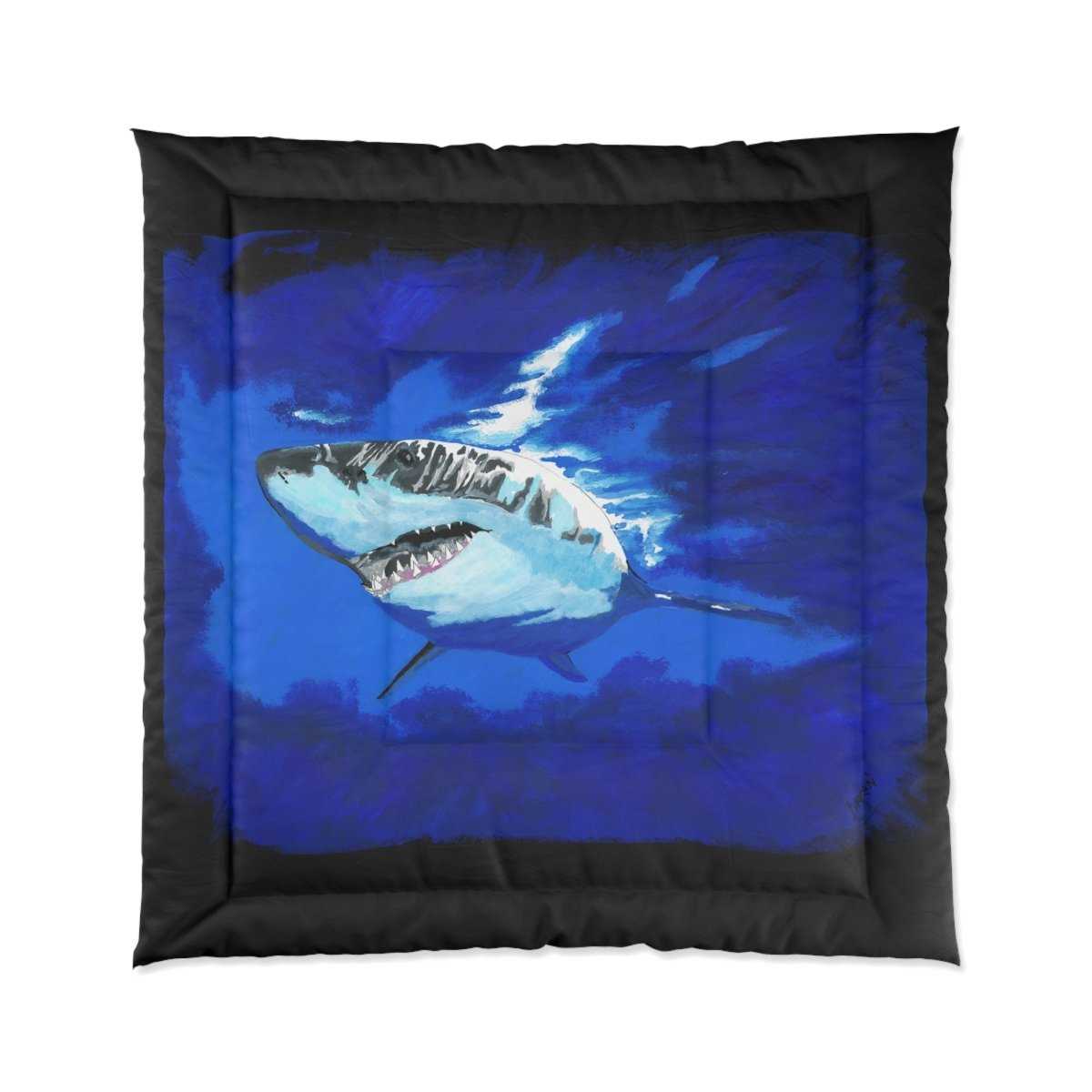 Oceanic Shark Comforter - Cozy Bedding for Sea Life Lovers - Curran Artworks