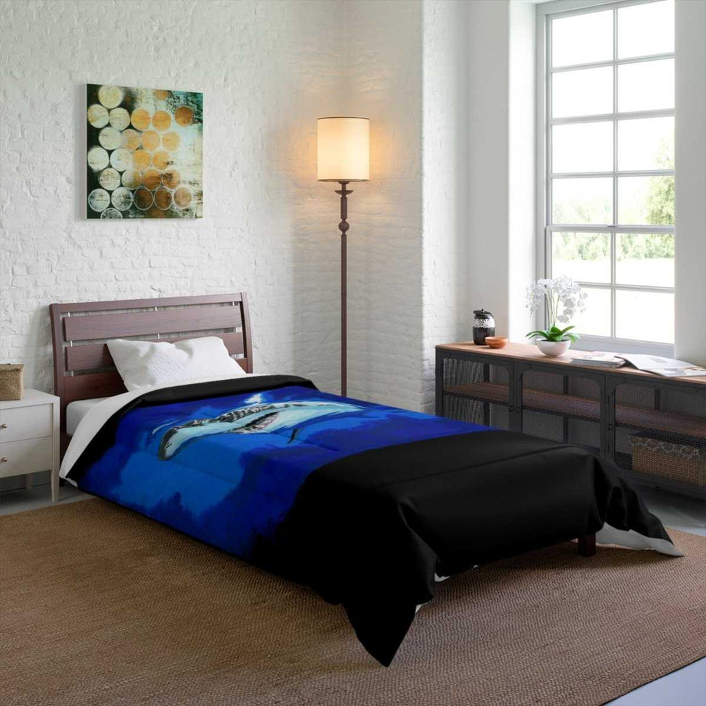 Oceanic Shark Comforter - Cozy Bedding for Sea Life Lovers - Curran Artworks