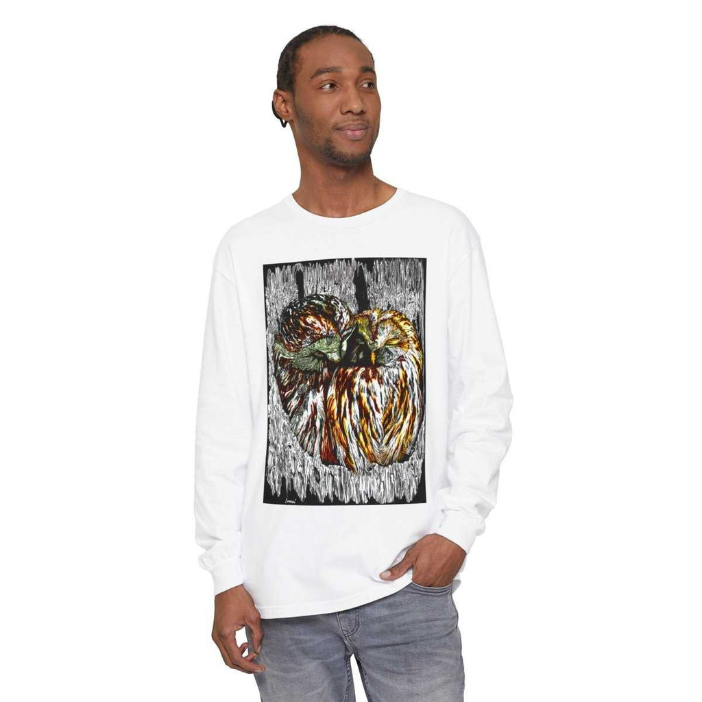 Owl Artistic Long Sleeve T-Shirt | Nature - Inspired Design for Casual Wear - Curran Artworks