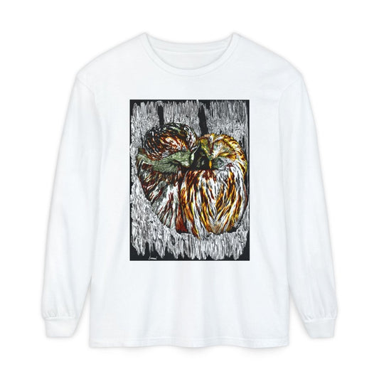 Owl Artistic Long Sleeve T-Shirt | Nature - Inspired Design for Casual Wear - Curran Artworks