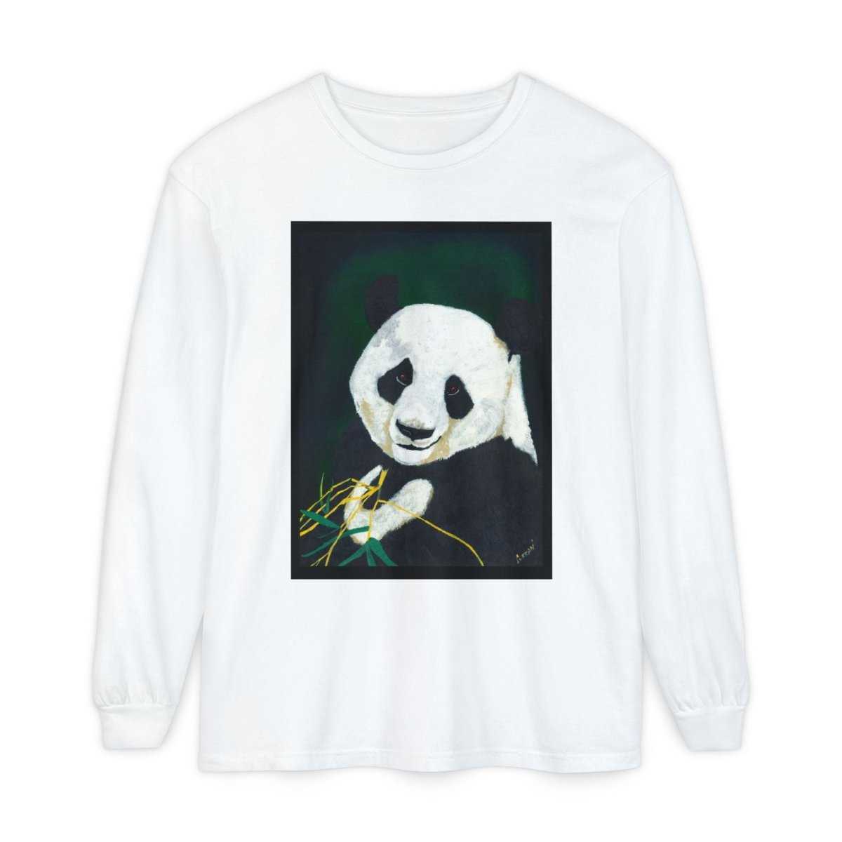 Panda Art Long Sleeve T-Shirt for Animal Lovers - Curran Artworks