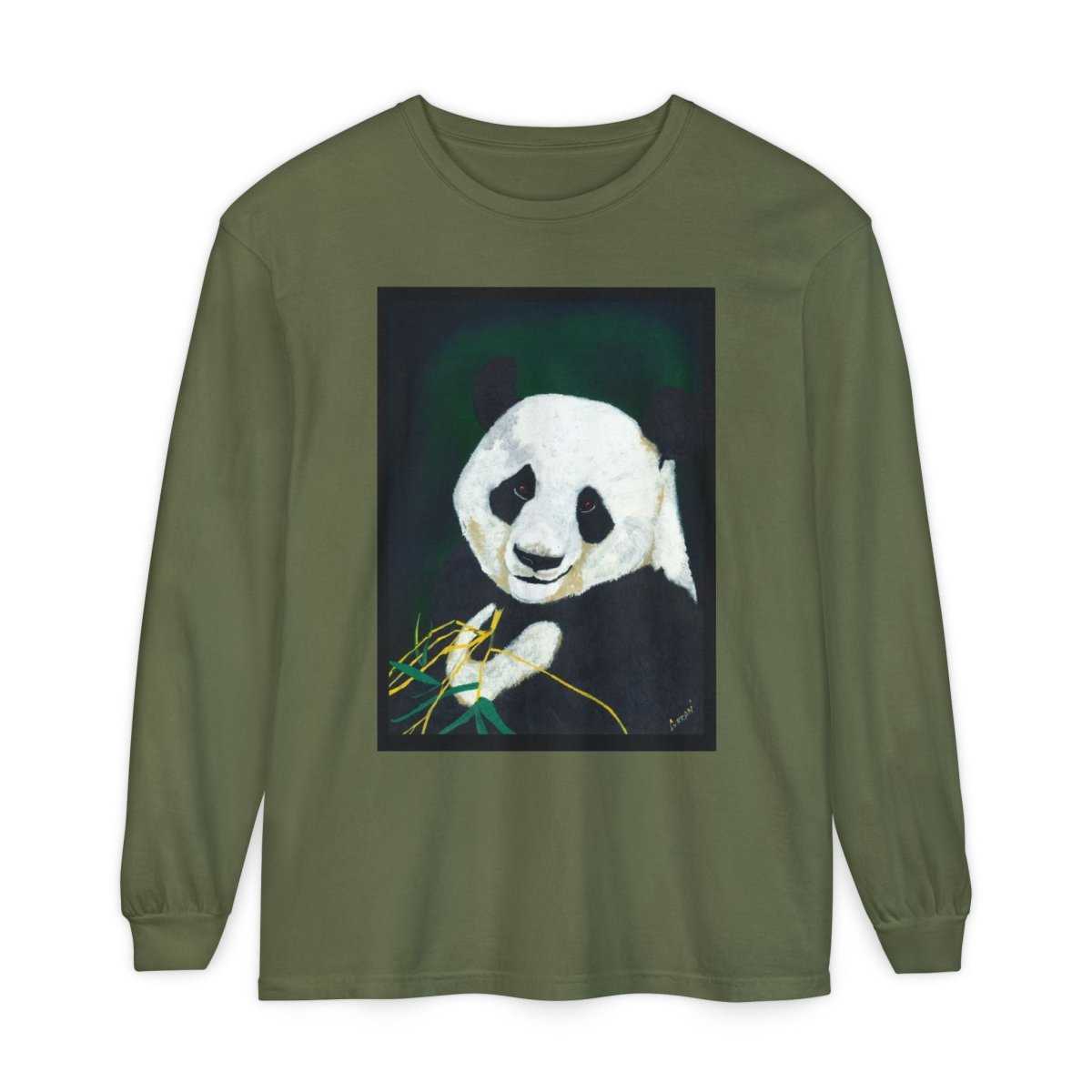 Panda Art Long Sleeve T-Shirt for Animal Lovers - Curran Artworks