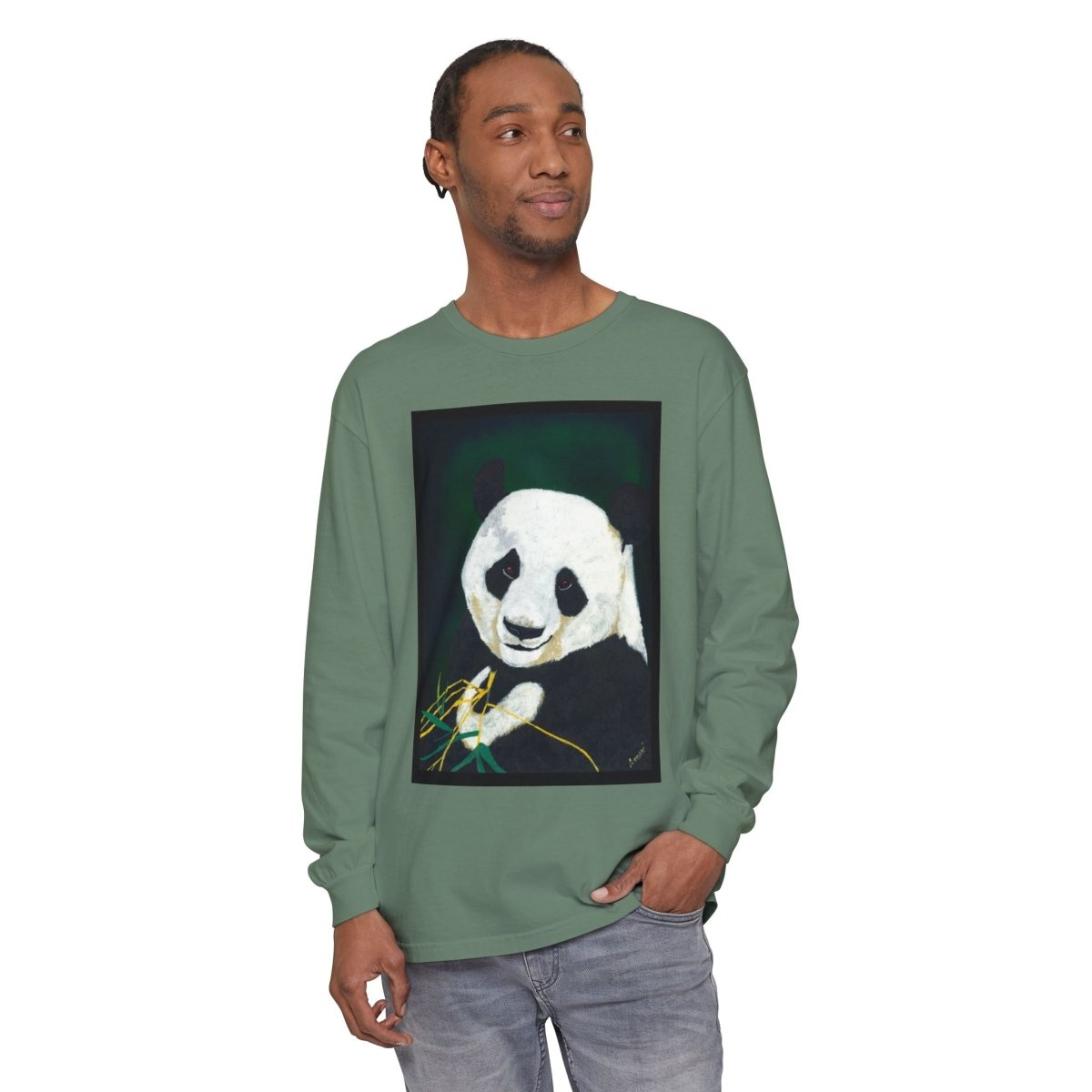 Panda Art Long Sleeve T-Shirt for Animal Lovers - Curran Artworks