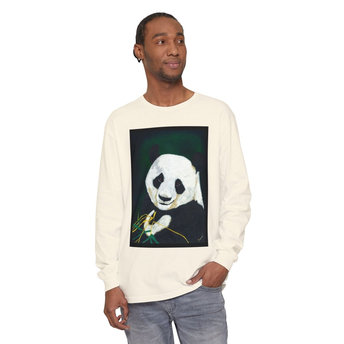 Panda Art Long Sleeve T-Shirt for Animal Lovers - Curran Artworks