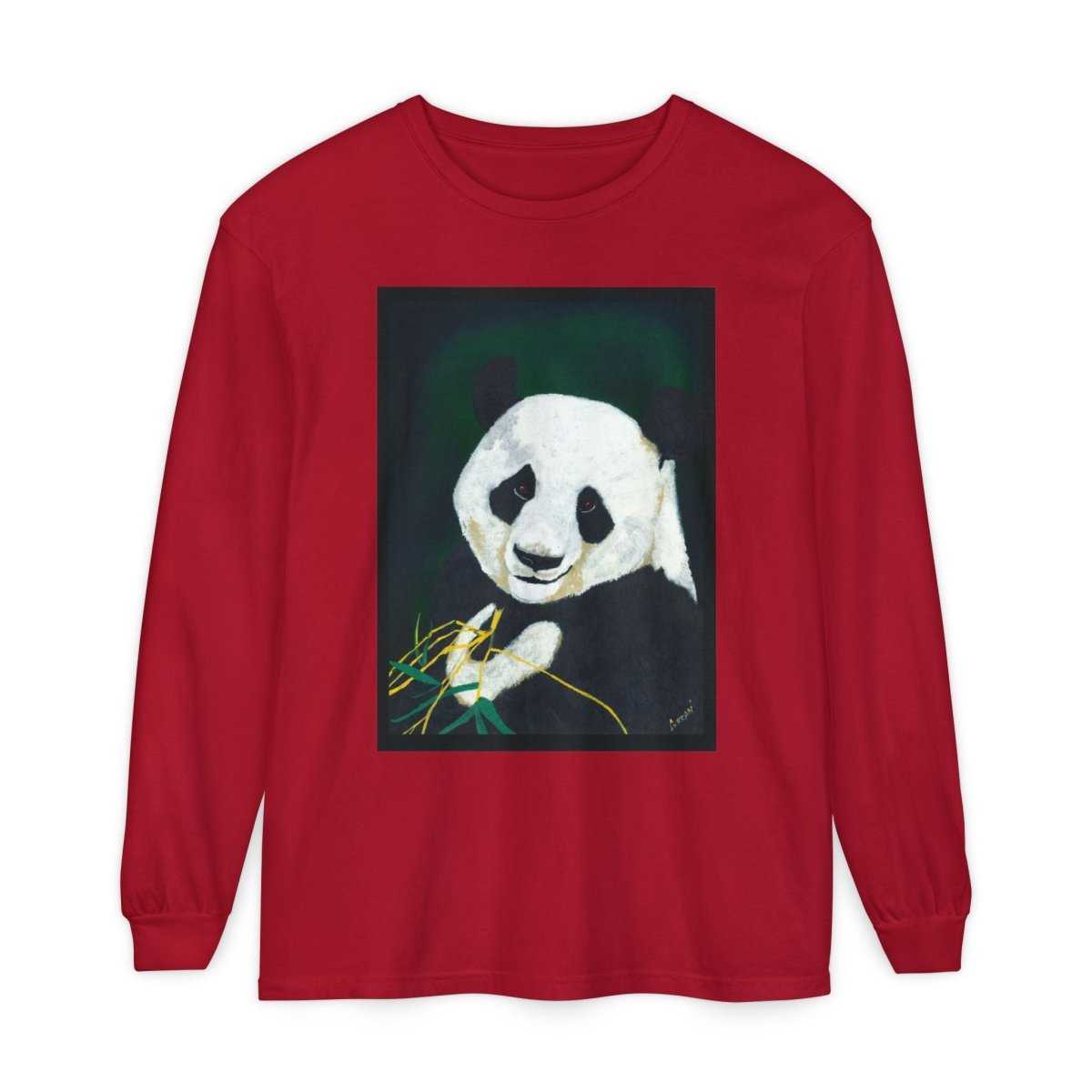 Panda Art Long Sleeve T-Shirt for Animal Lovers - Curran Artworks