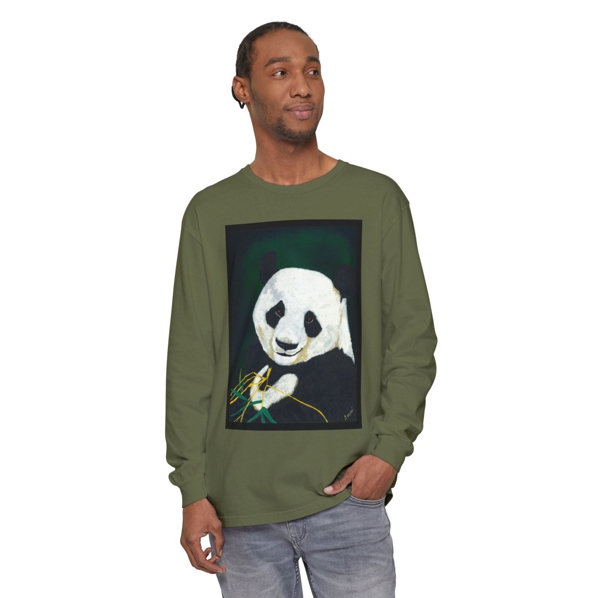 Panda Art Long Sleeve T-Shirt for Animal Lovers - Curran Artworks