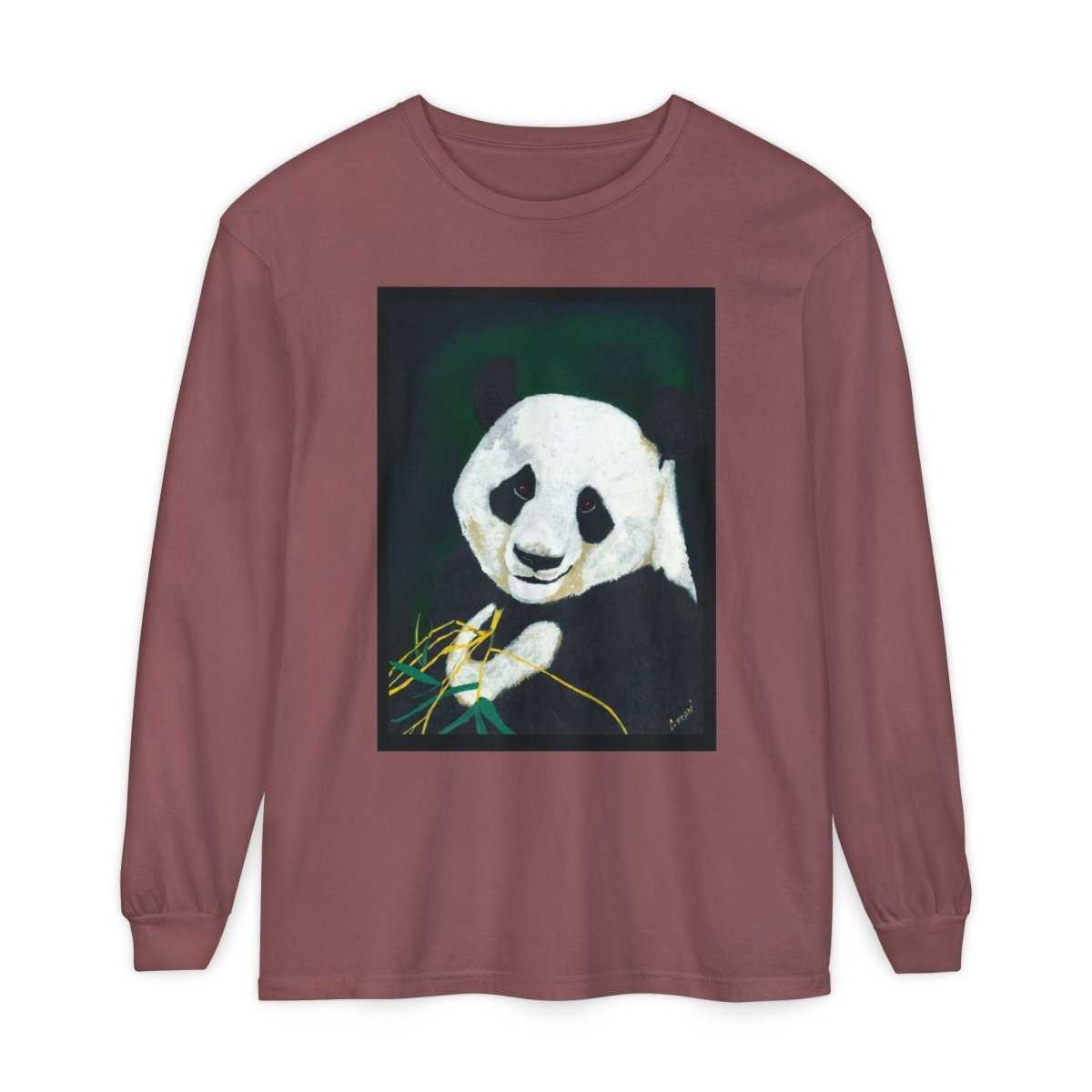 Panda Art Long Sleeve T-Shirt for Animal Lovers - Curran Artworks