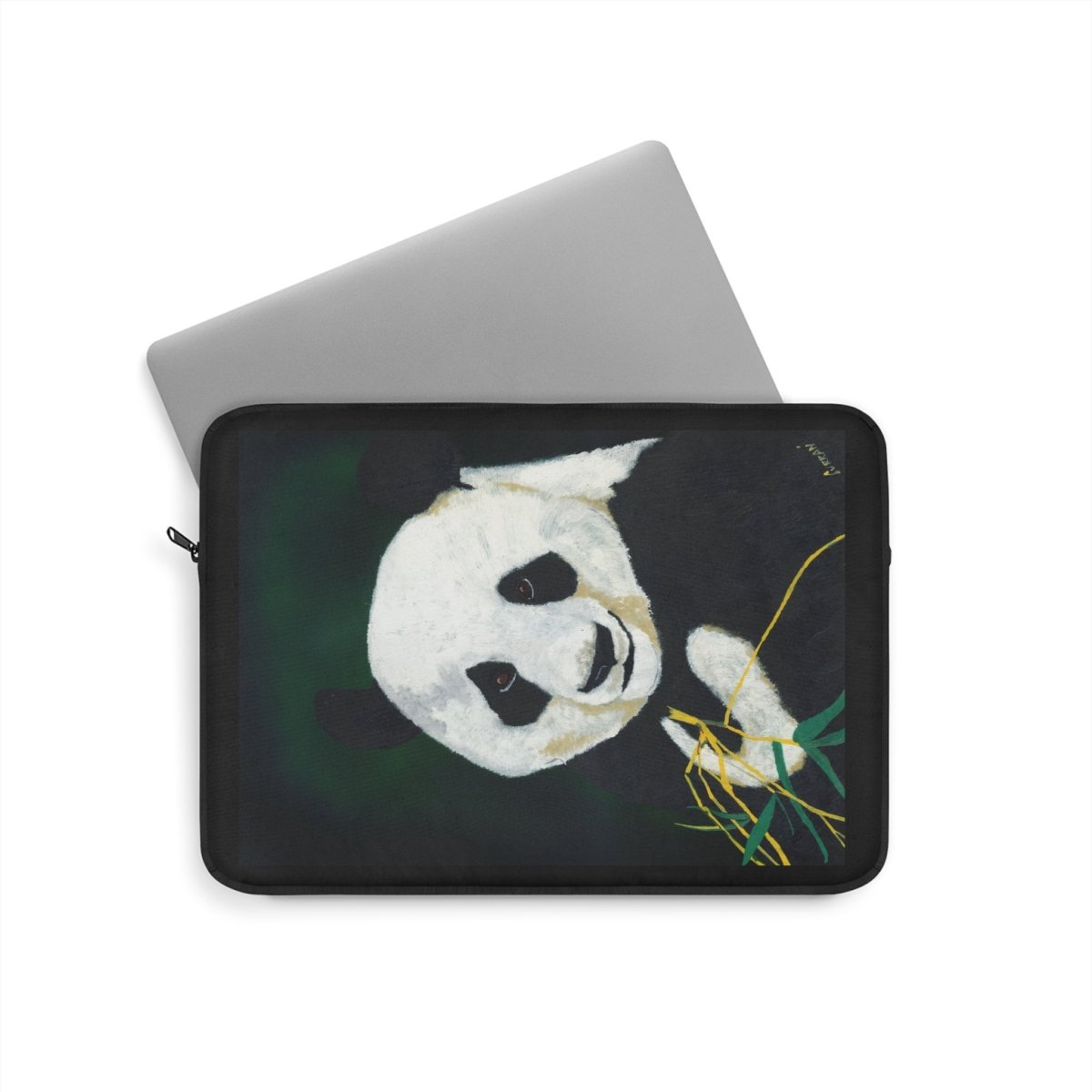Panda Laptop Sleeve - Hand Painted Animal Design - Curran Artworks