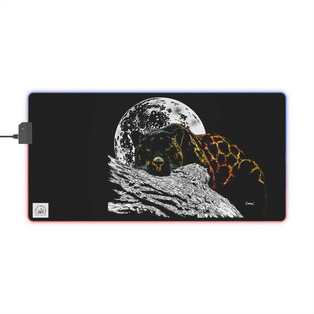 Panther LED Gaming Mouse Pad with Bear Design - Stylish & Functional for Gamers - Curran Artworks