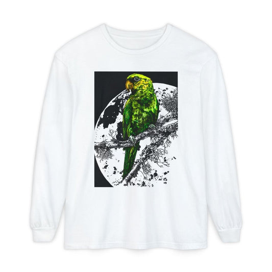 Parrot Eco - Friendly Long Sleeve T-Shirt Design - Nature Lover's Apparel - Curran Artworks