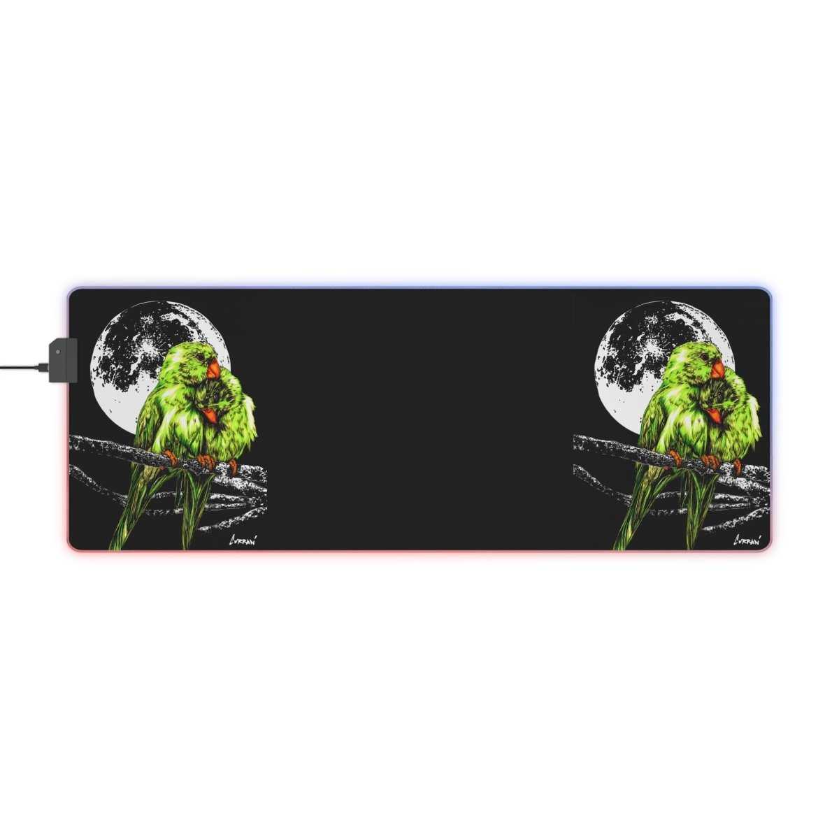 Parrot LED Illuminated Gaming Mouse Pad - Curran Artworks