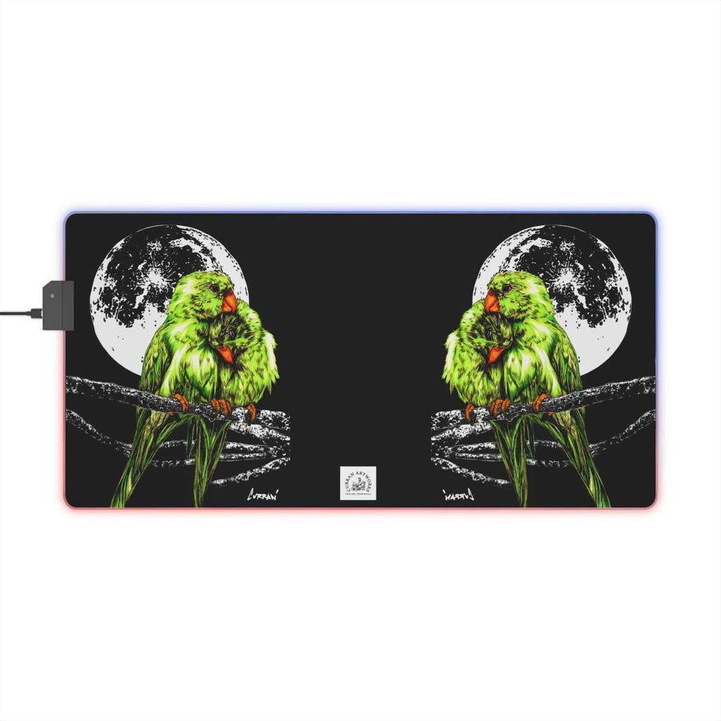 Parrot LED Illuminated Gaming Mouse Pad - Curran Artworks