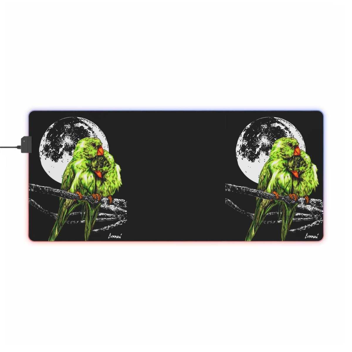 Parrot LED Illuminated Gaming Mouse Pad - Curran Artworks