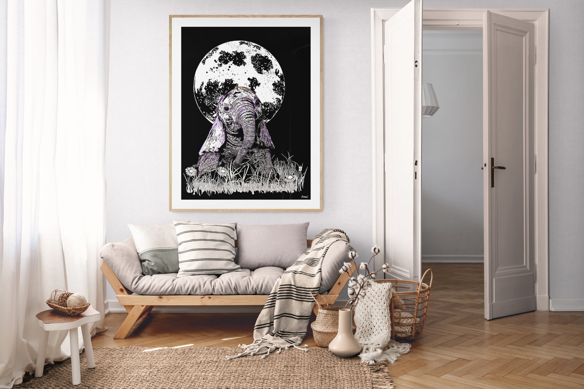 Baby Elephant Wall Art Poster
