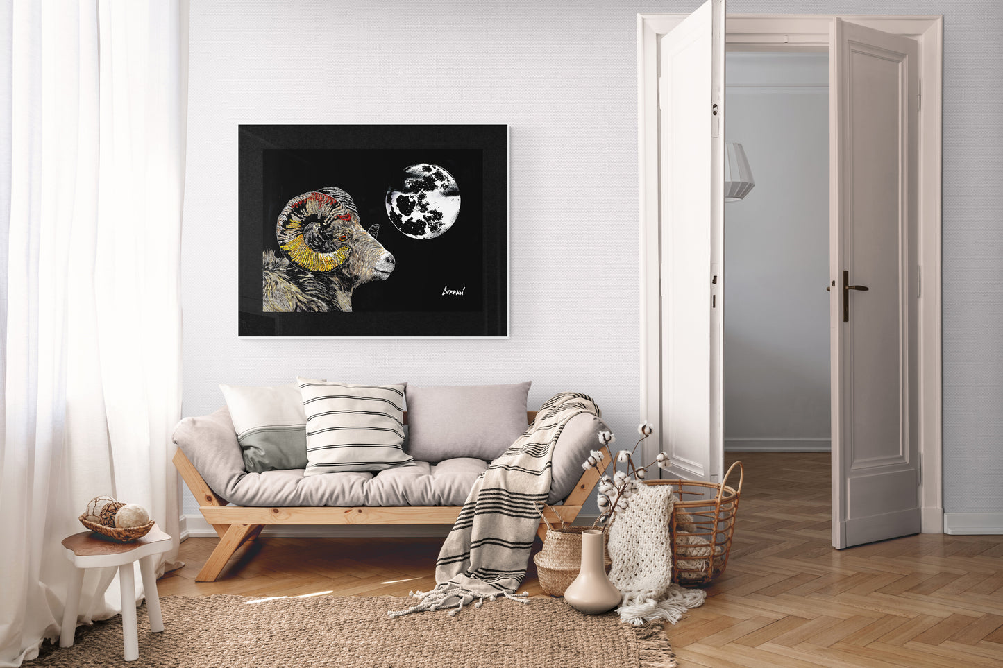 Mountain Ram Wall Art Poster