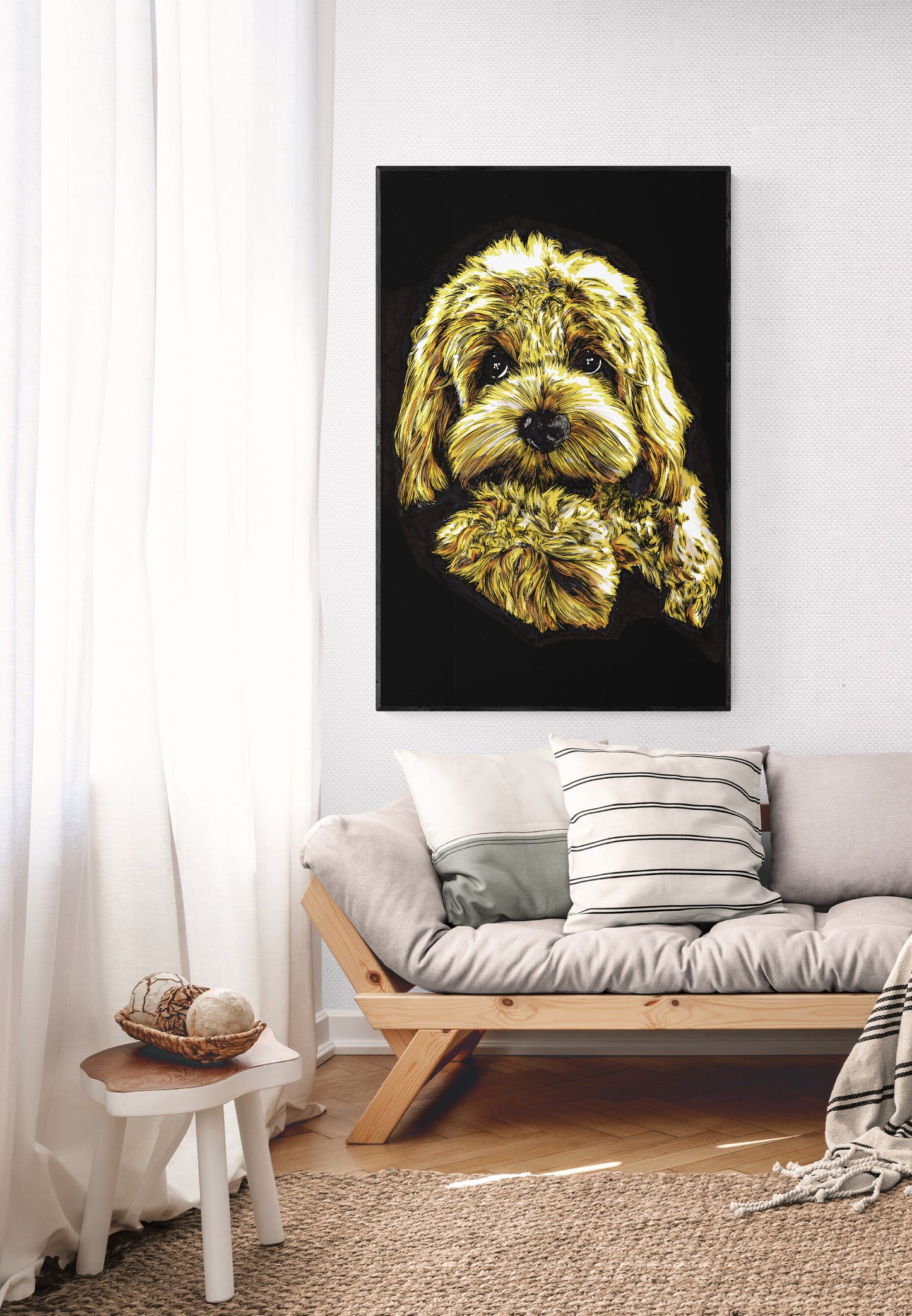 Goldendoodle Original Hand Drawn Wall Art Poster